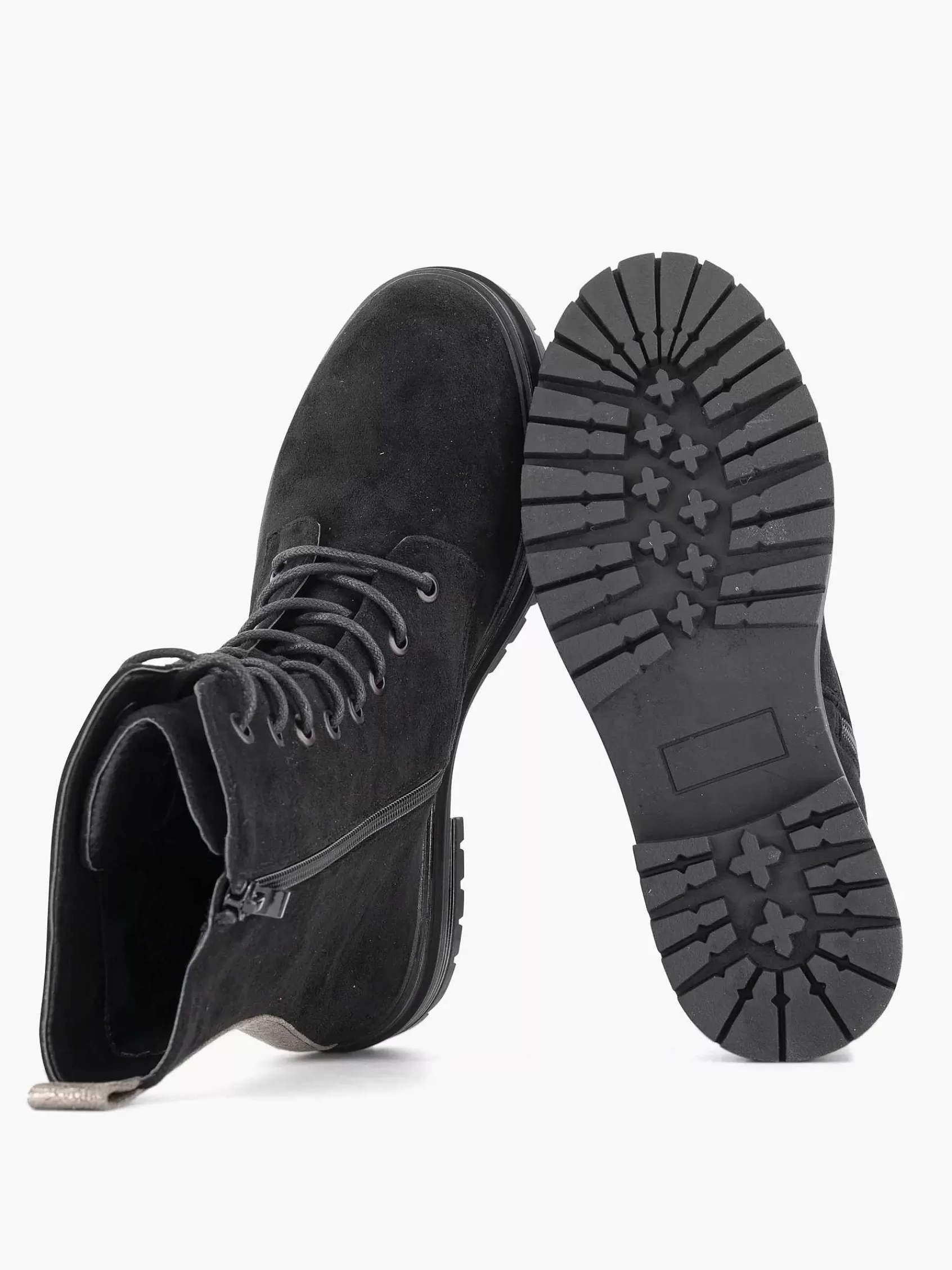 Graceland Enkellaarzen & Boots>E Veterboot Zwart