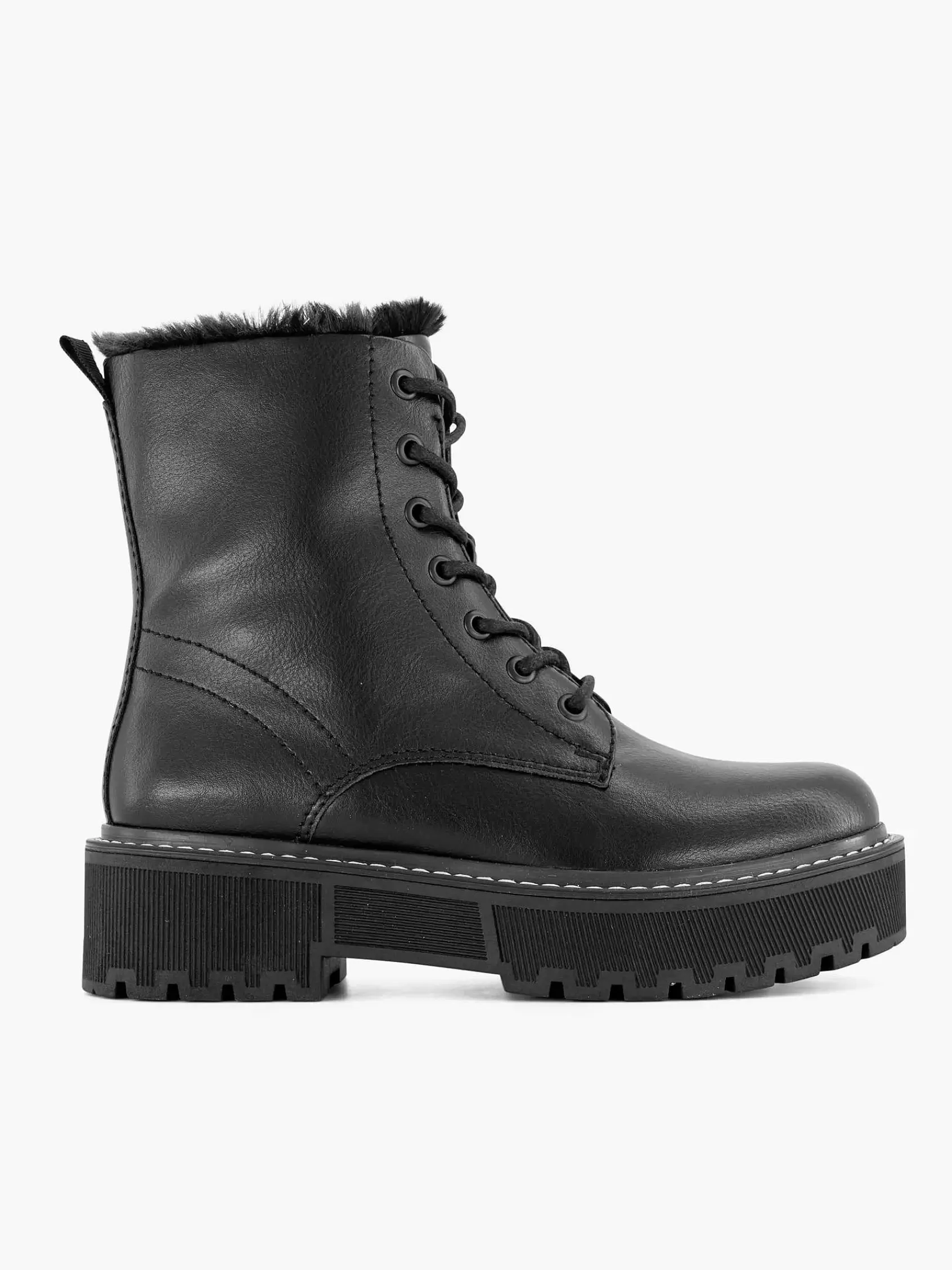 Oxmox Enkellaarzen & Boots>E Veterboot Gevoerd Zwart