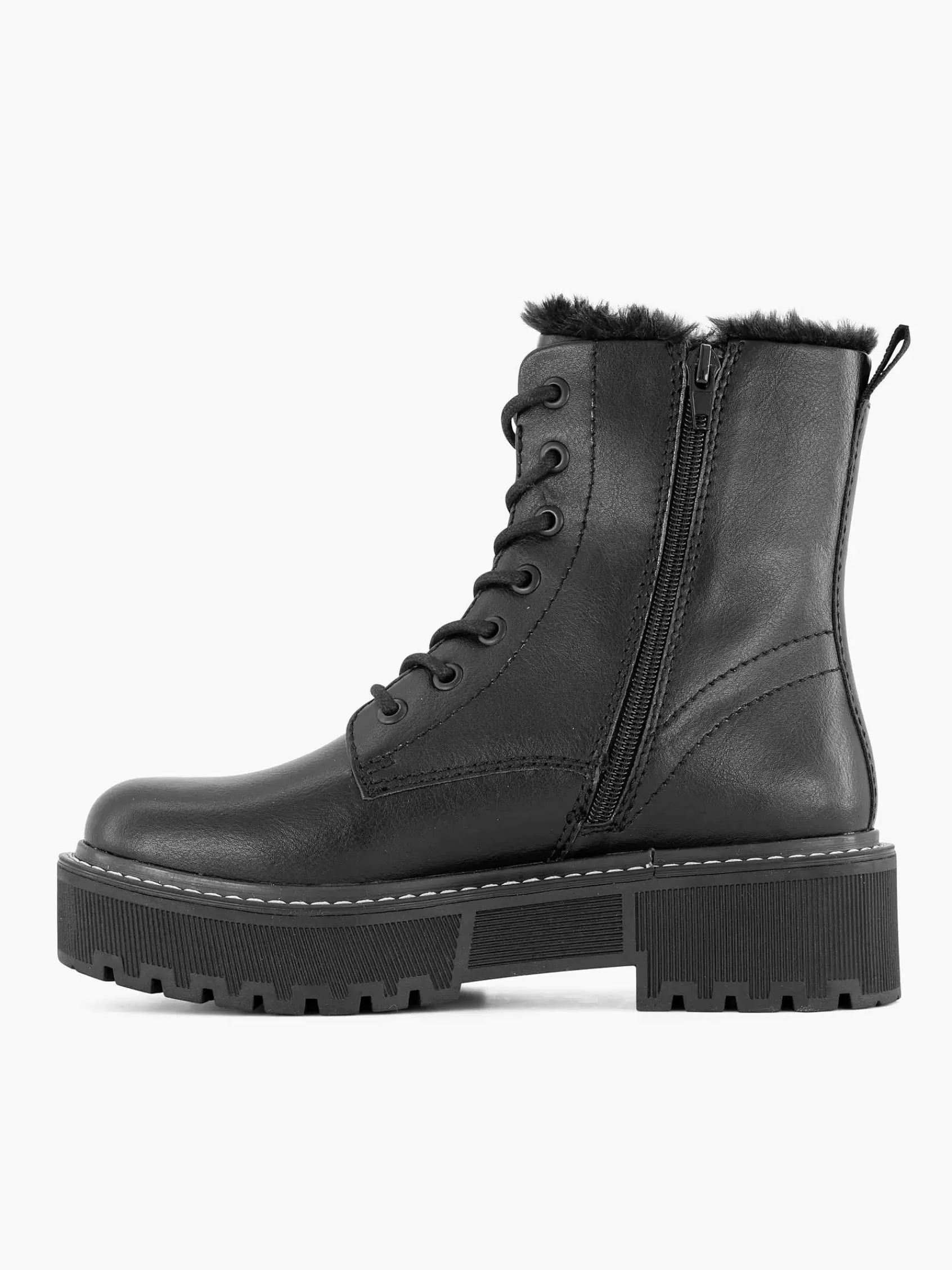 Oxmox Enkellaarzen & Boots>E Veterboot Gevoerd Zwart