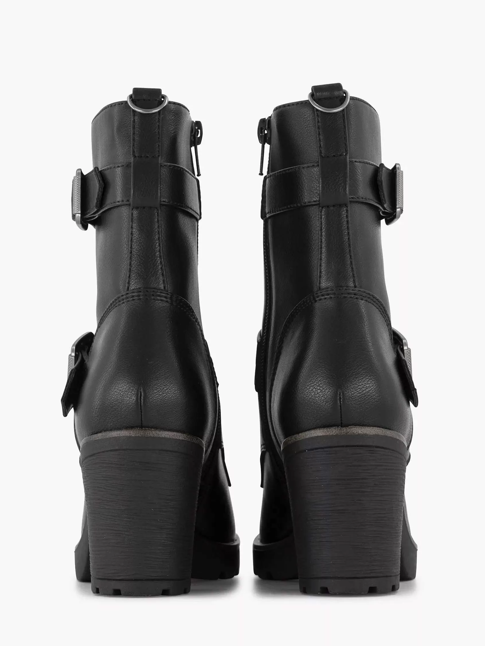 Graceland Enkellaarzen & Boots>E Veterboot Hak Zwart