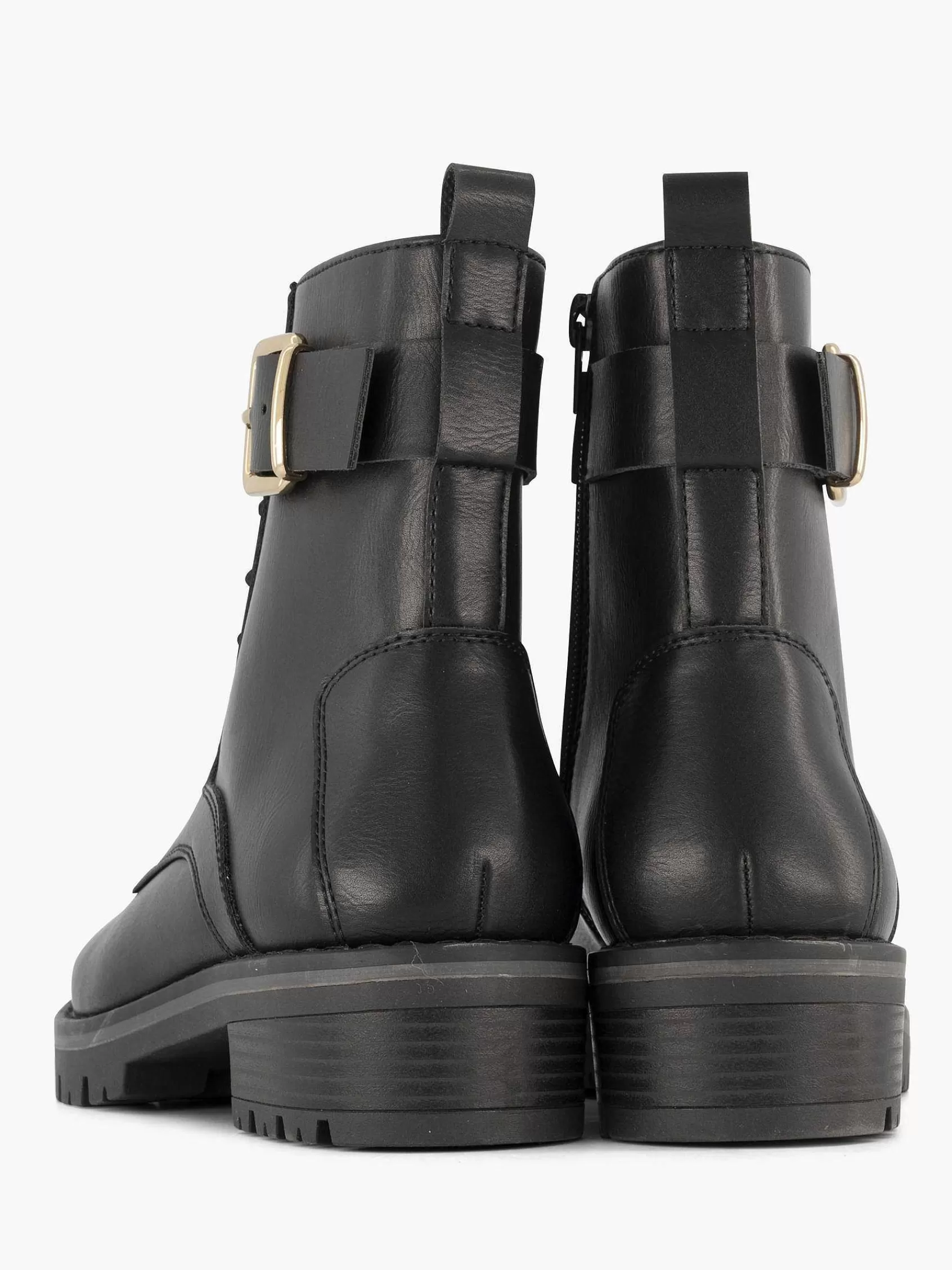 Graceland Enkellaarzen & Boots>E Veterboot Lak Zwart