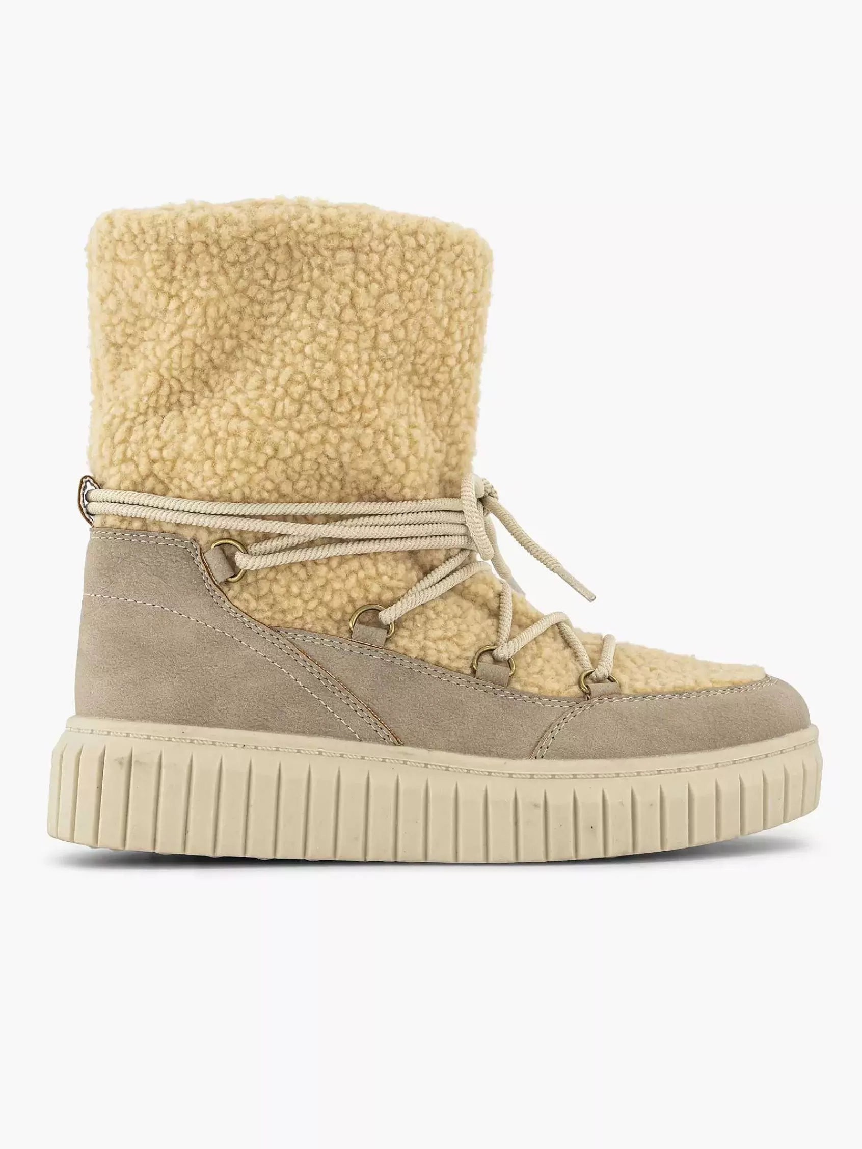 Oxmox Enkellaarzen & Boots>Enkelboot Teddy Creme