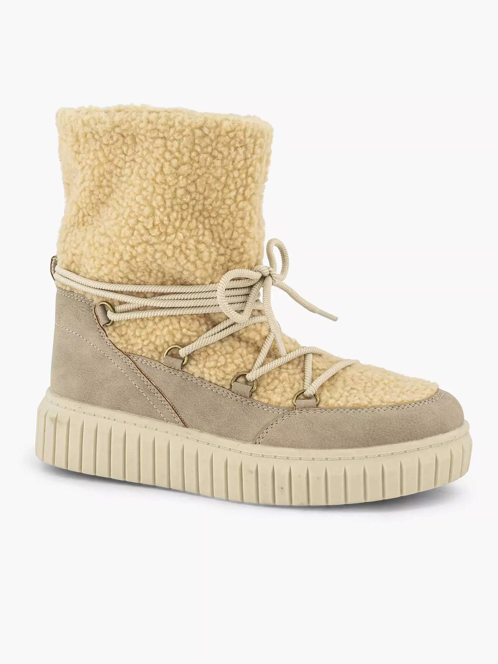Oxmox Enkellaarzen & Boots>Enkelboot Teddy Creme