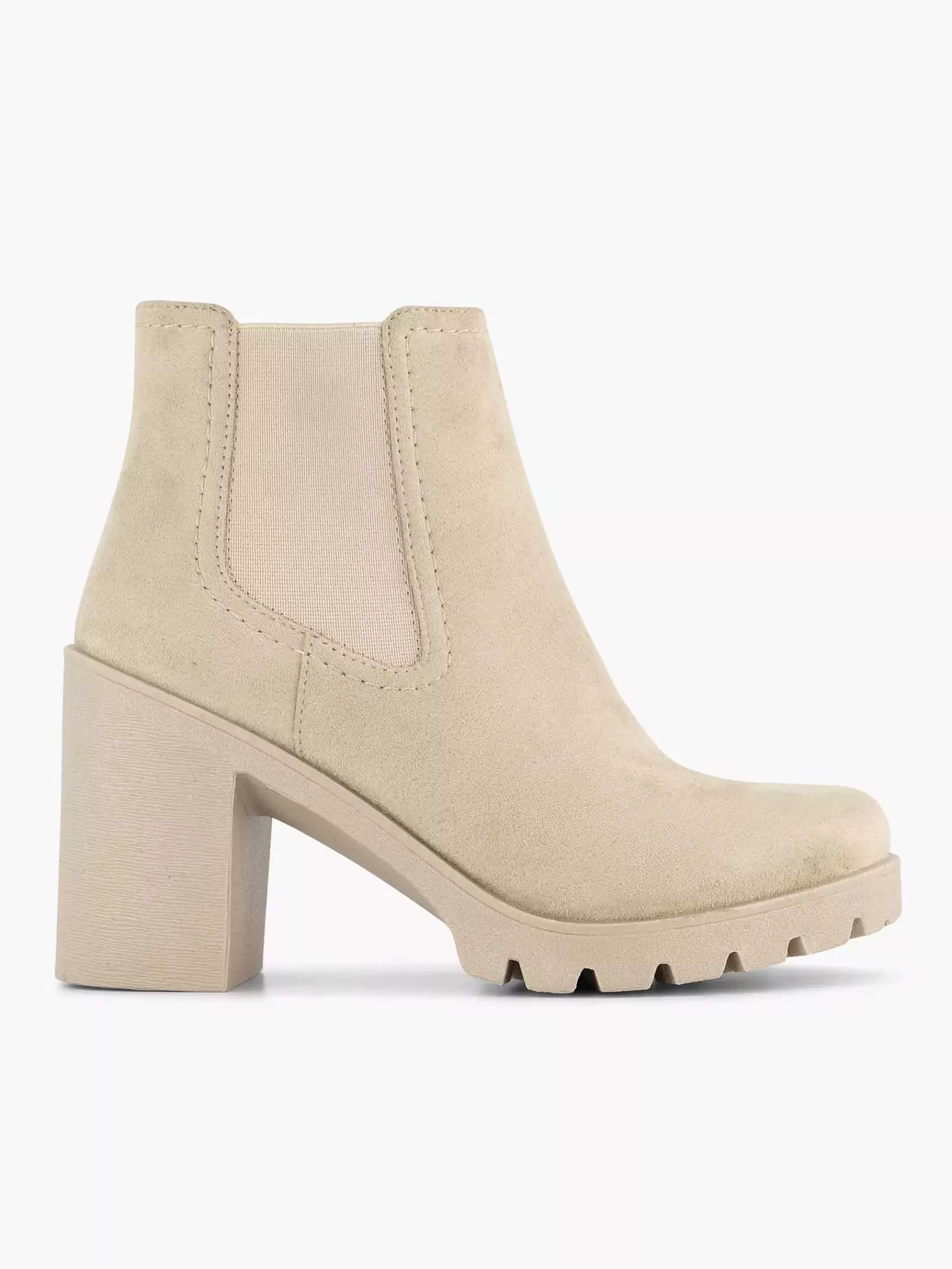 Graceland Enkellaarzen & Boots>Enkellaars Hak Beige