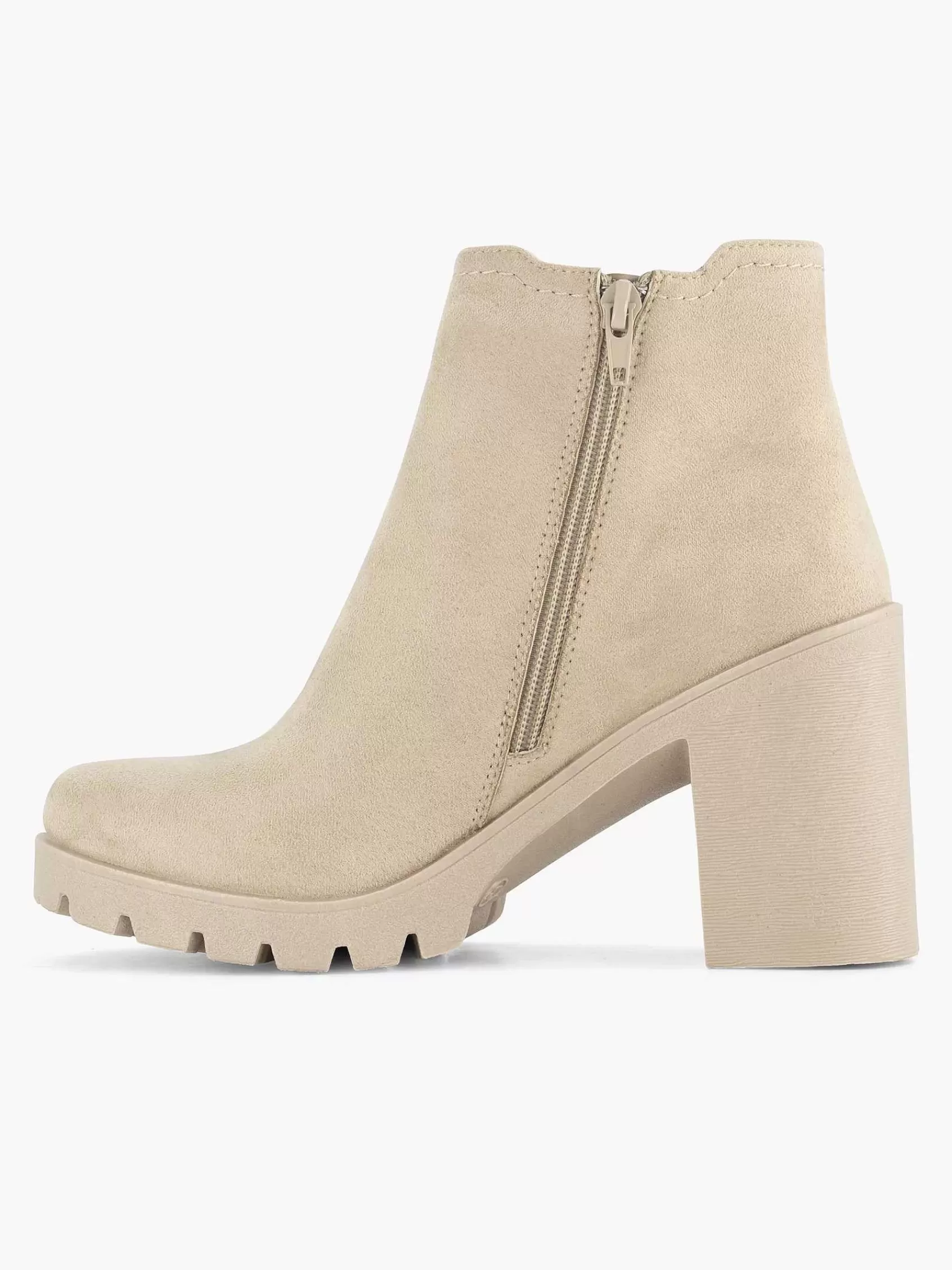 Graceland Enkellaarzen & Boots>Enkellaars Hak Beige