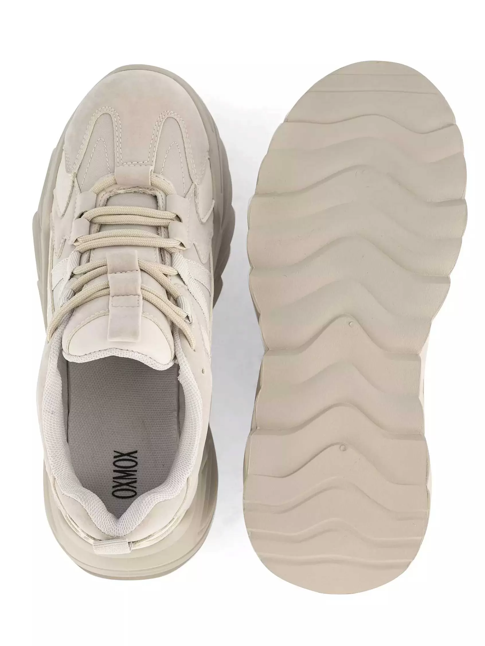 Oxmox Sneakers>Grijze Chunky Sneaker Grijs