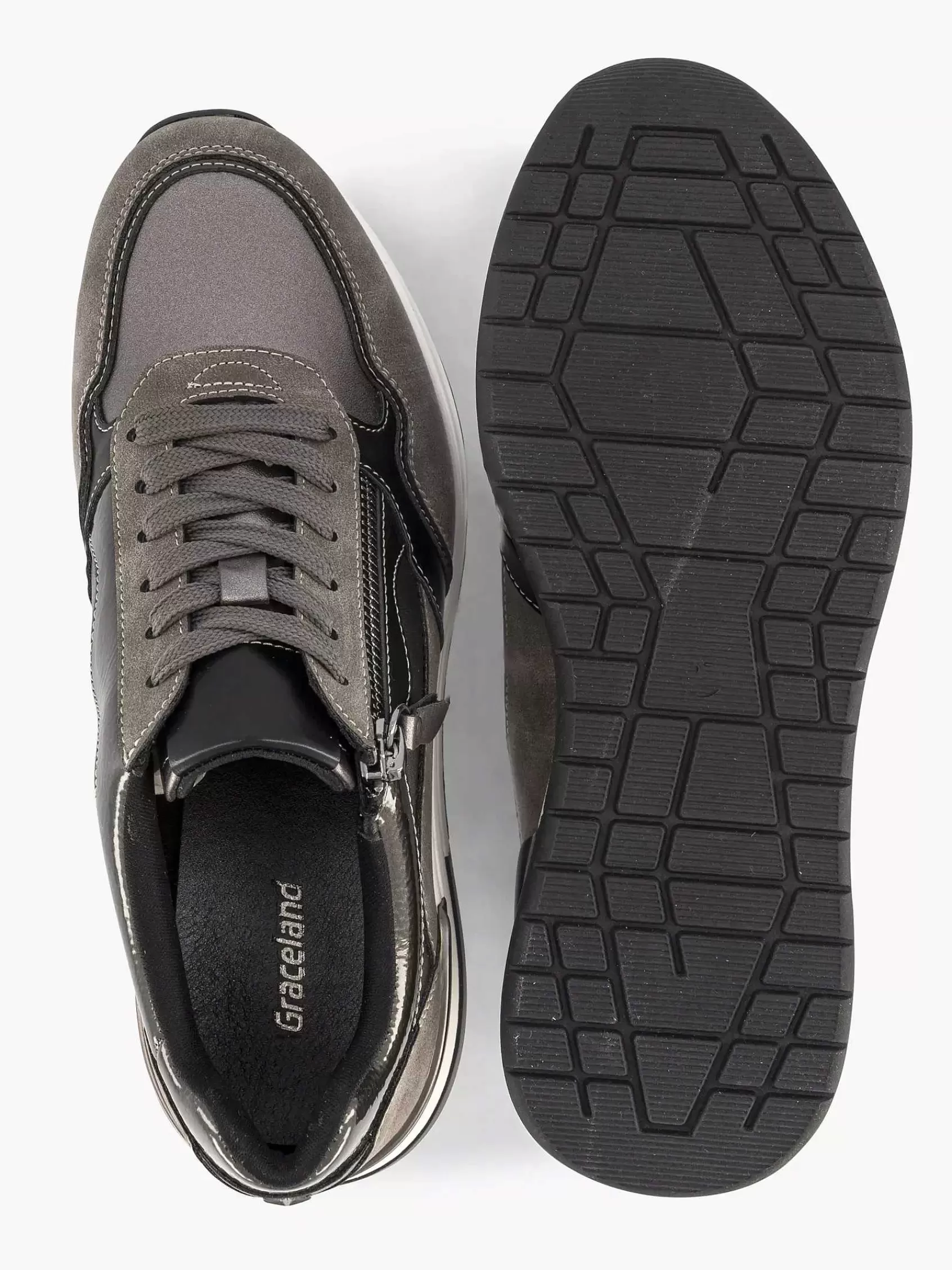 Graceland Sneakers>Grijze Chunky Sneaker Grijs