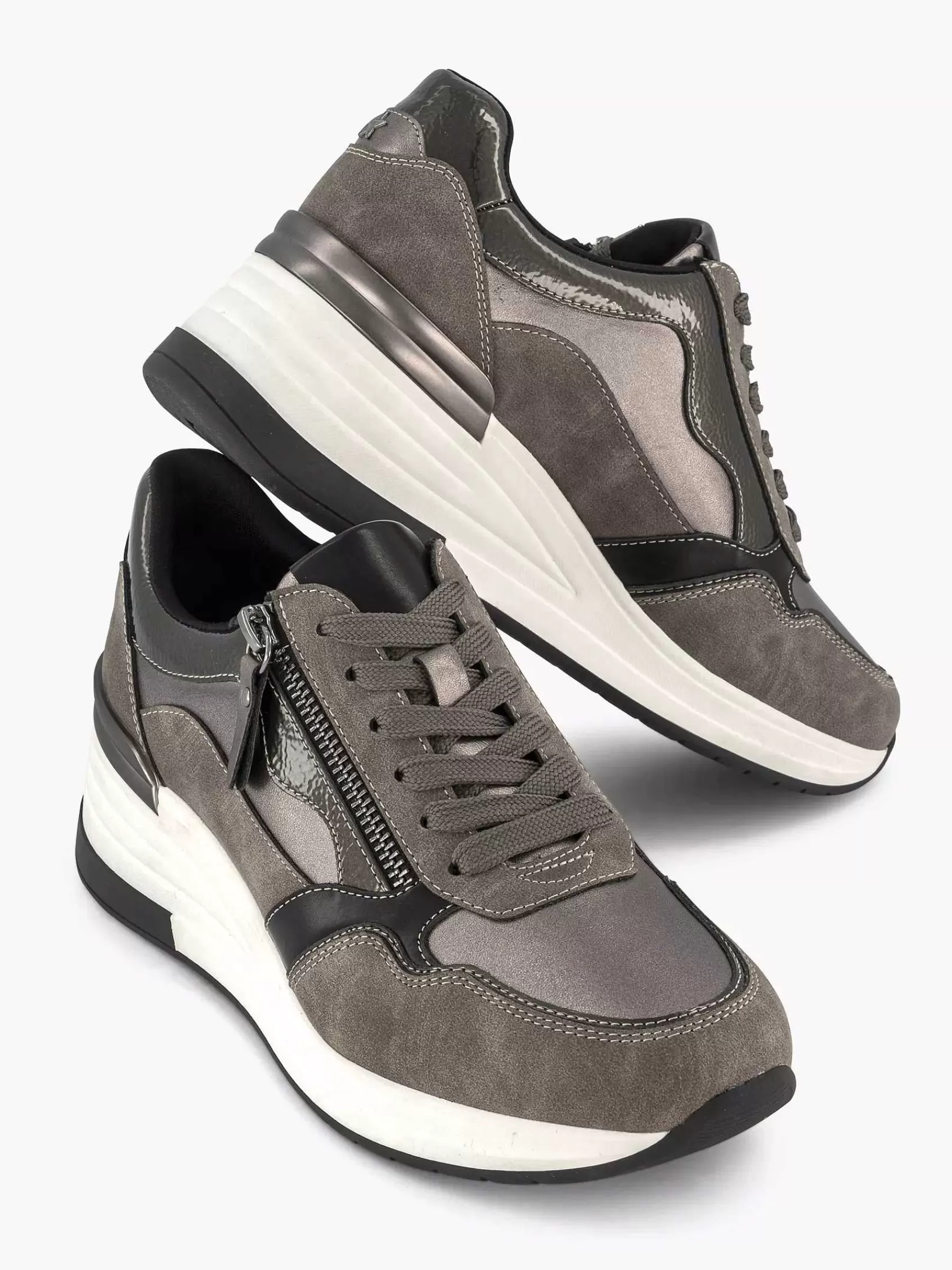 Graceland Sneakers>Grijze Chunky Sneaker Grijs