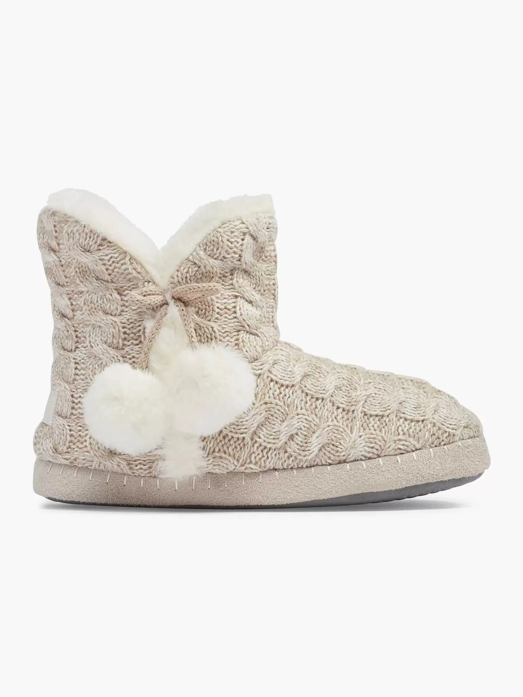 Esprit Pantoffels>Grijze Pantoffel Gevoerd