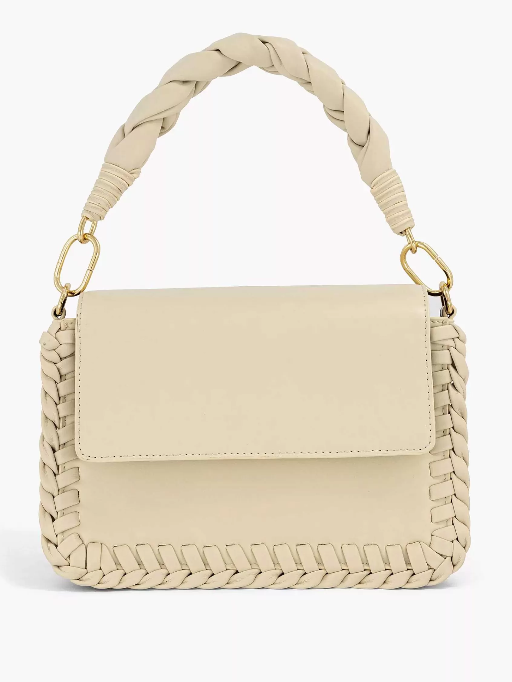 Graceland Tassen>Handtas Gevlochten Beige