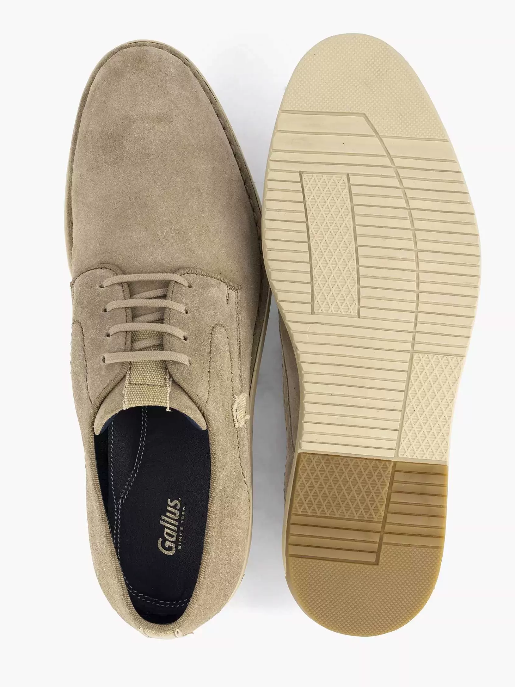 Gallus Comfort>Kleurige Leren Veterschoen Zand