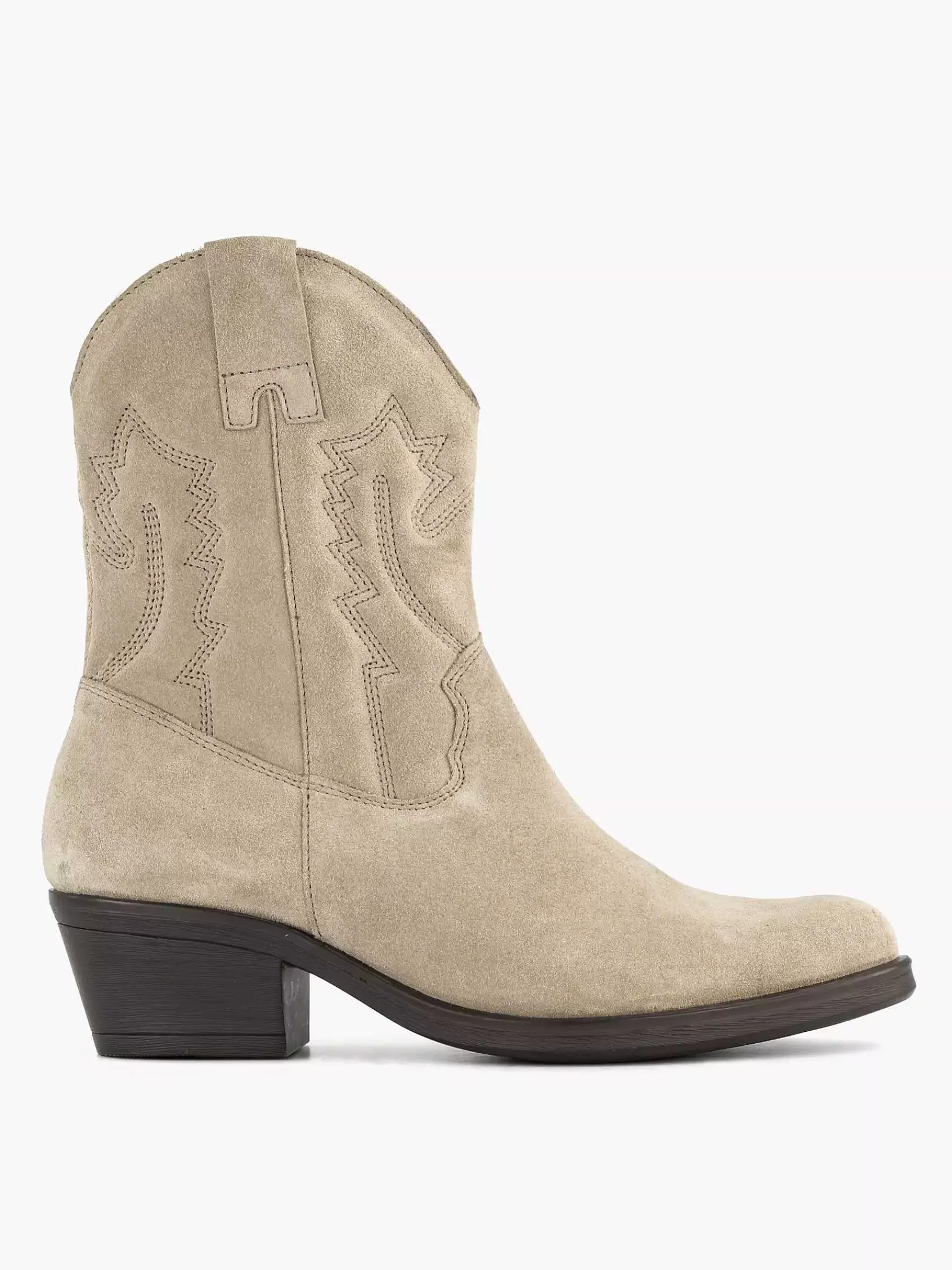 Oxmox Enkellaarzen & Boots>Leren Cowboy Laars Beige