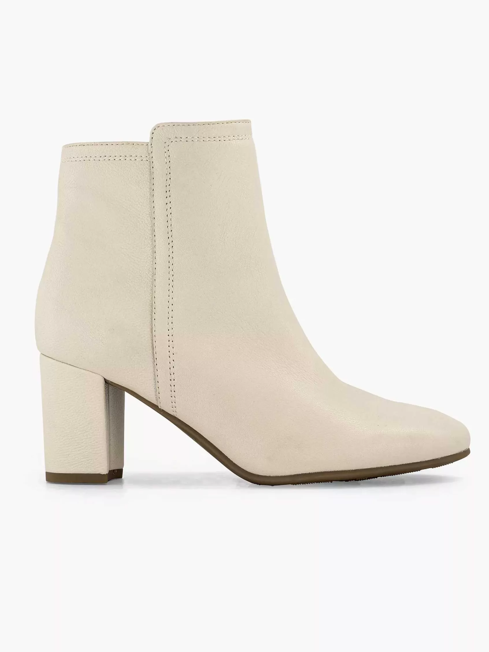 5th Avenue Enkellaarzen & Boots>Leren Enkellaars Creme