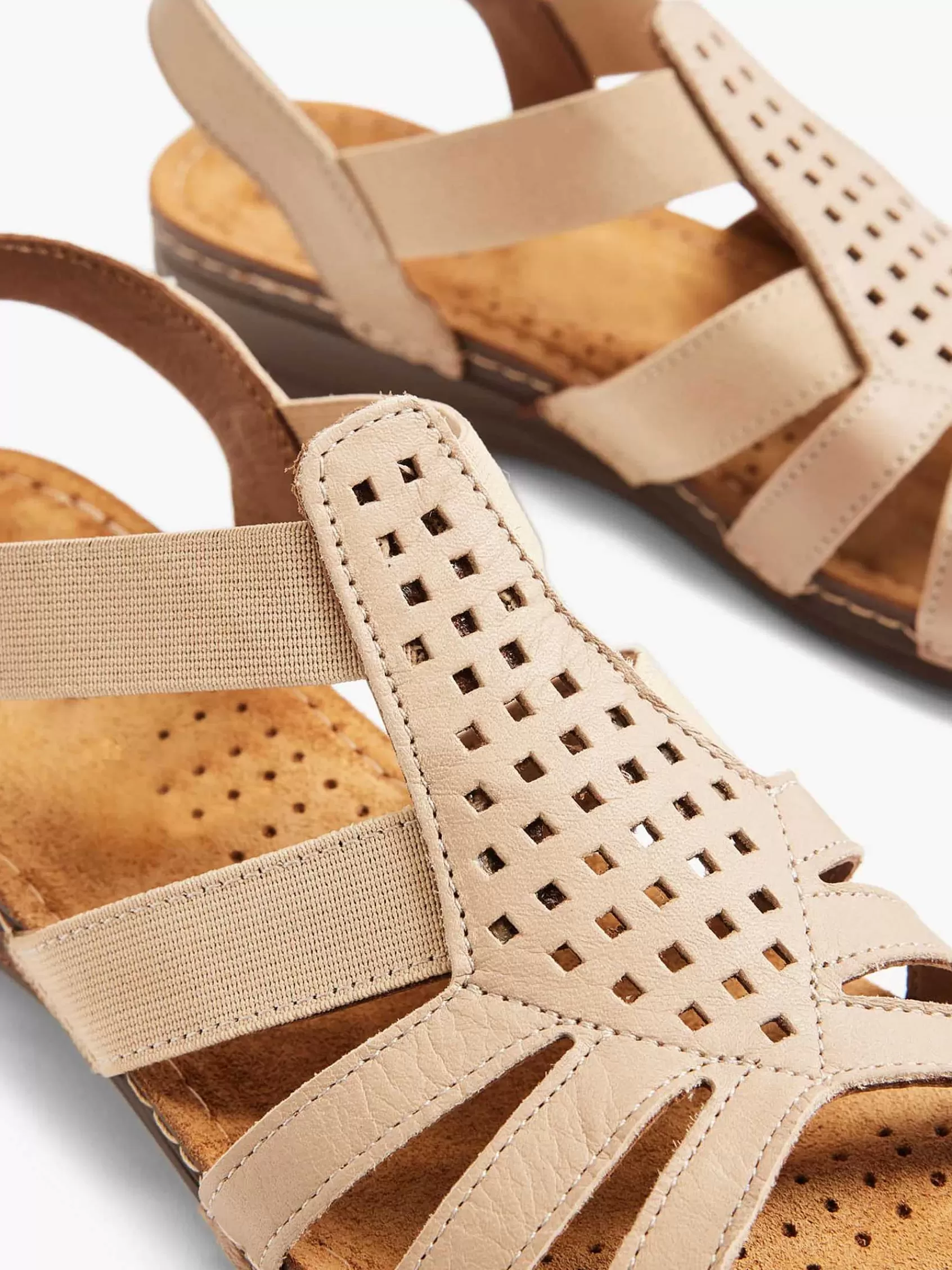 Easy Street Comfort>Leren Sandaal Taupe