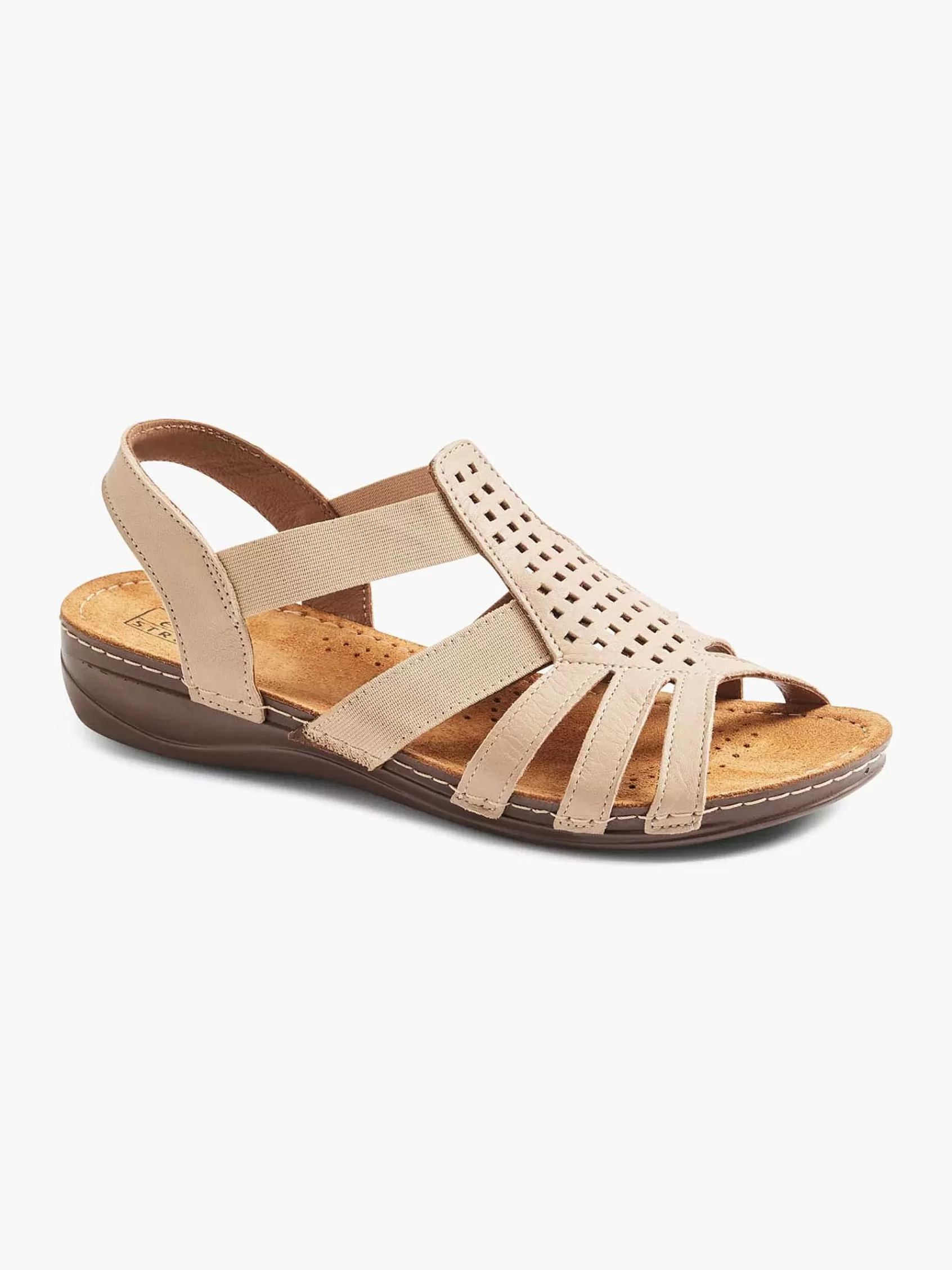 Easy Street Comfort>Leren Sandaal Taupe