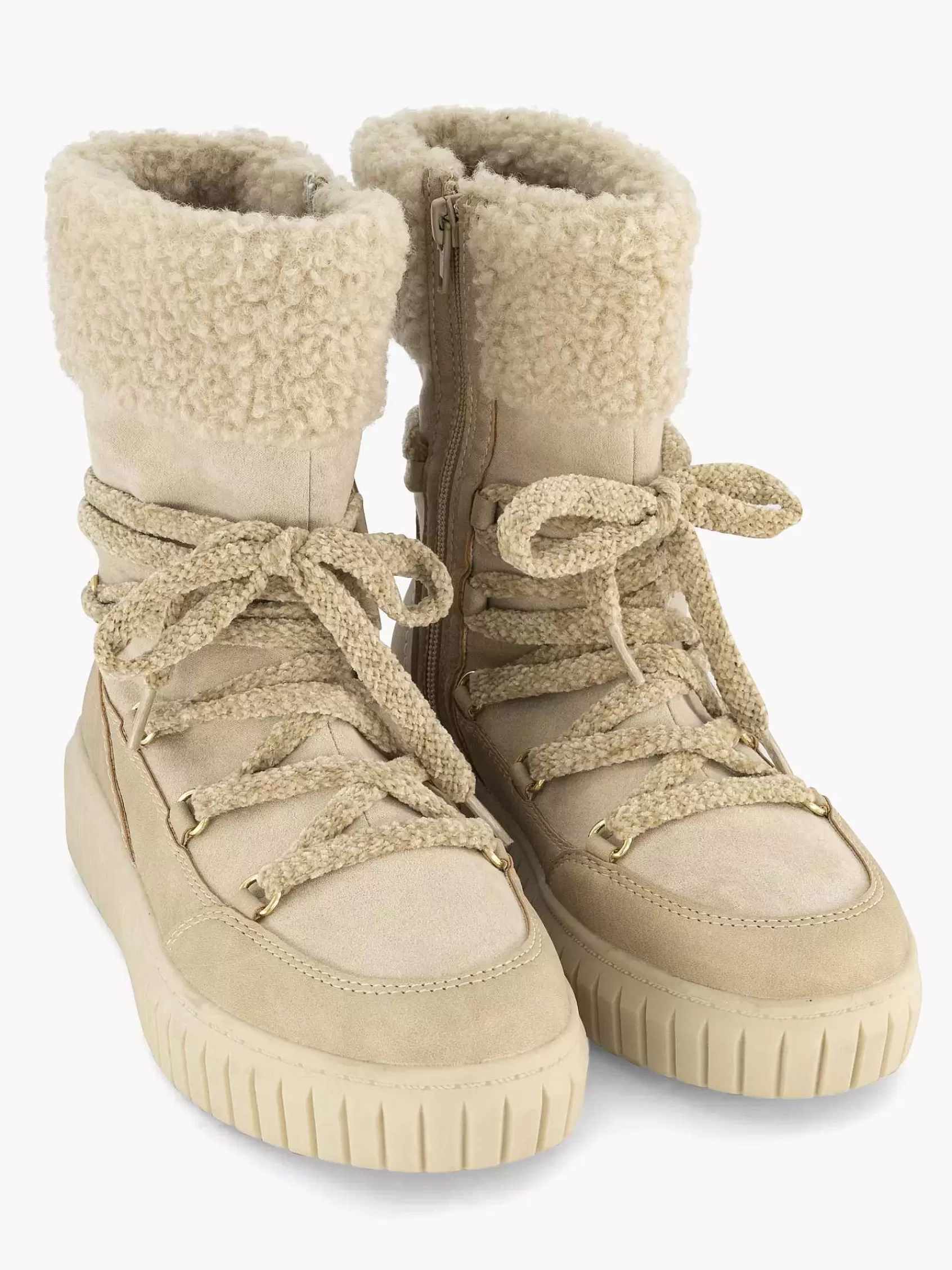 Oxmox Enkellaarzen & Boots>Licht Boot Teddy Beige