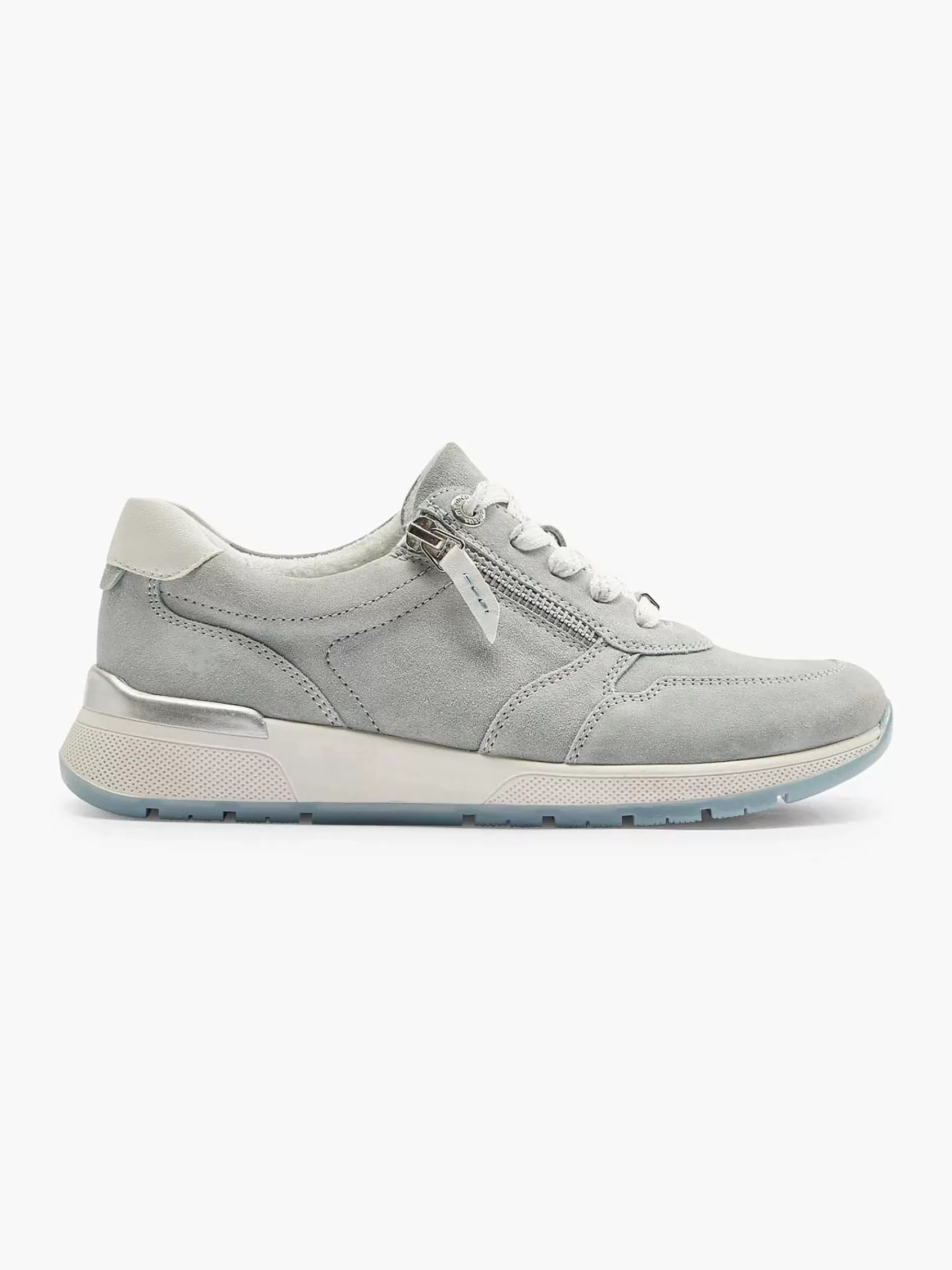 Medicus Comfort>Lichtblauwe Leren Sneaker Blauw Lichtgrijs