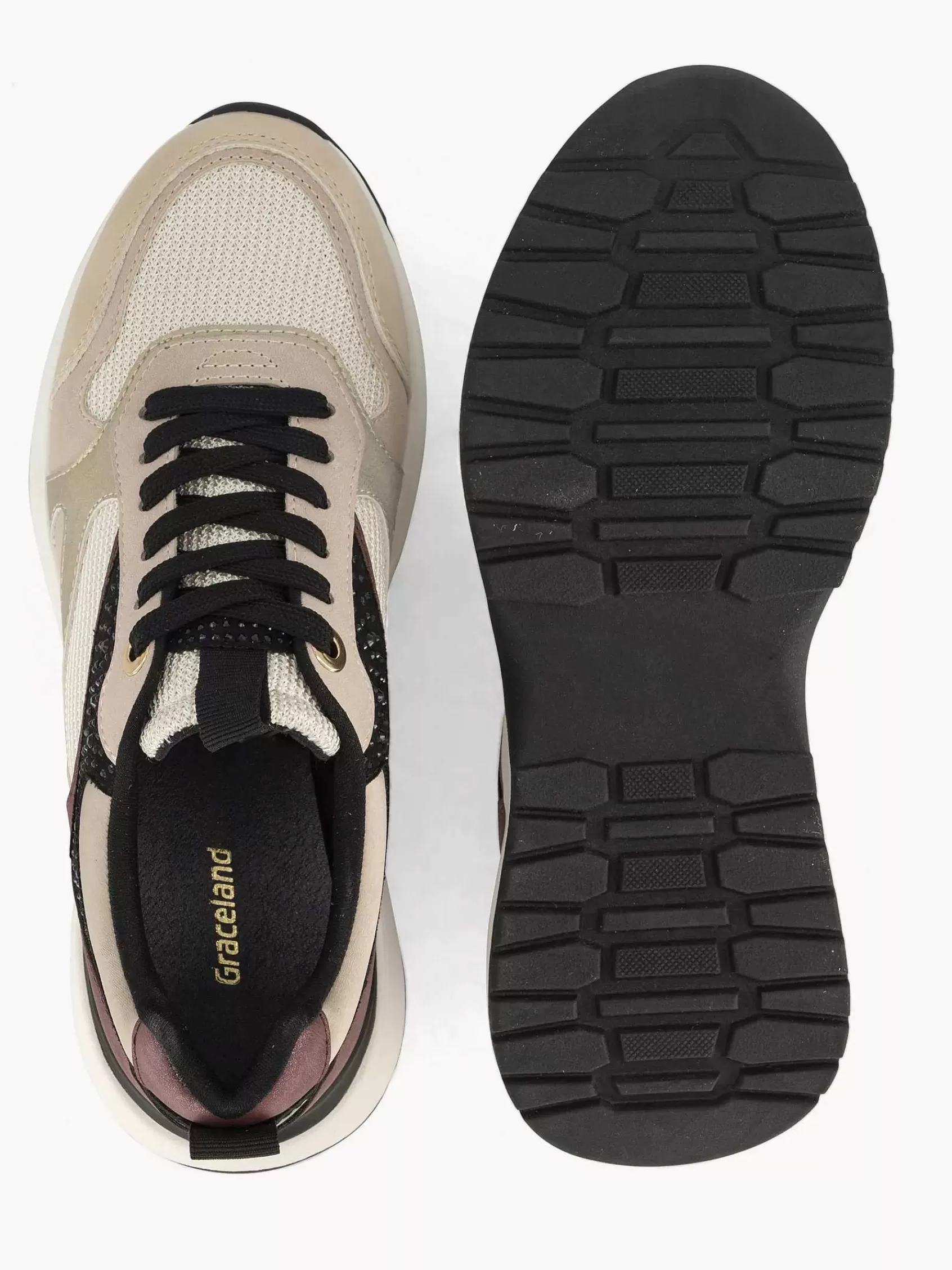 Graceland Sneakers>Off White Chunky Sneaker Gebroken Wit