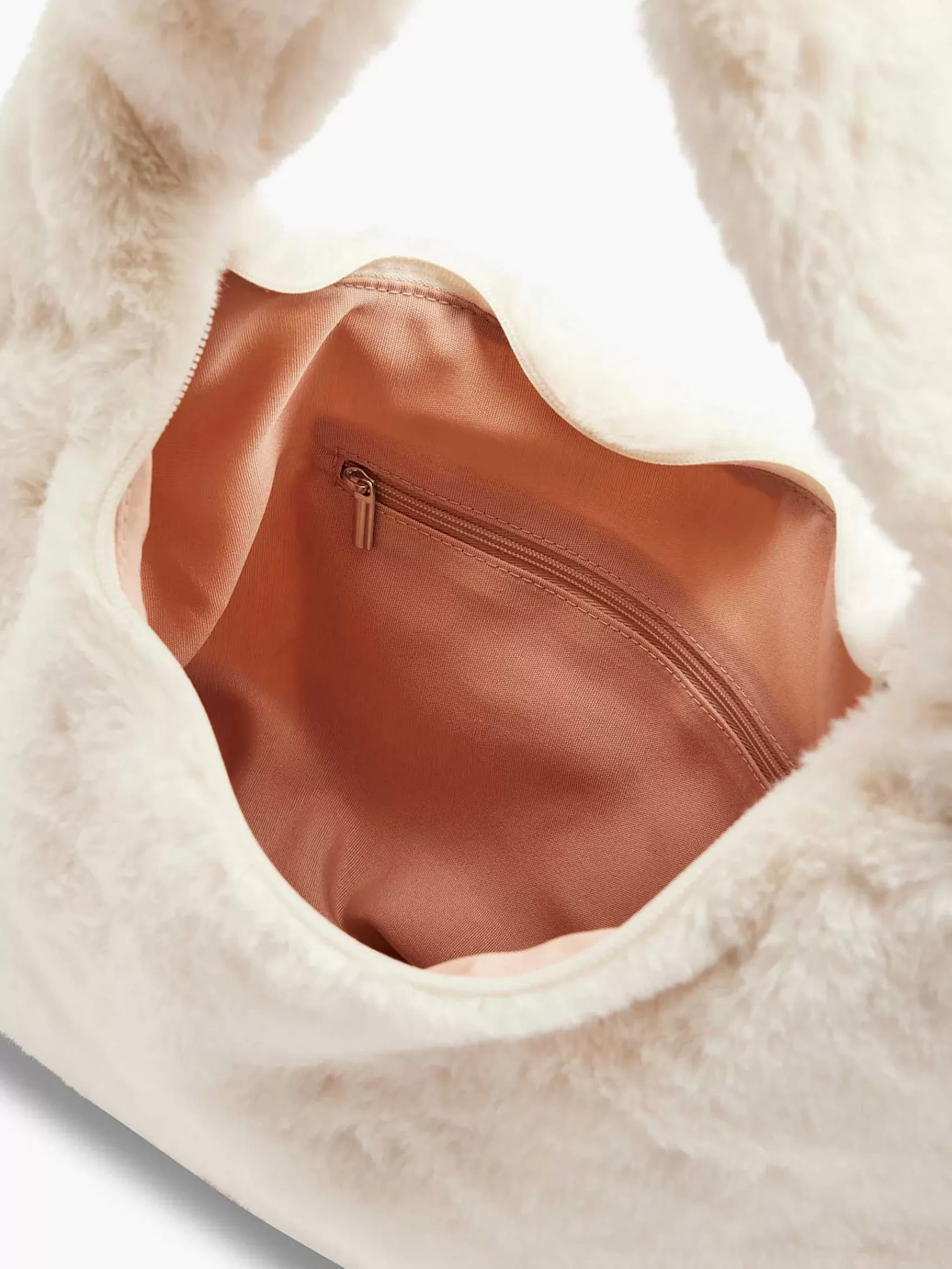 Graceland Tassen>Off White Schoudertas Imitatiebont Gebroken Wit