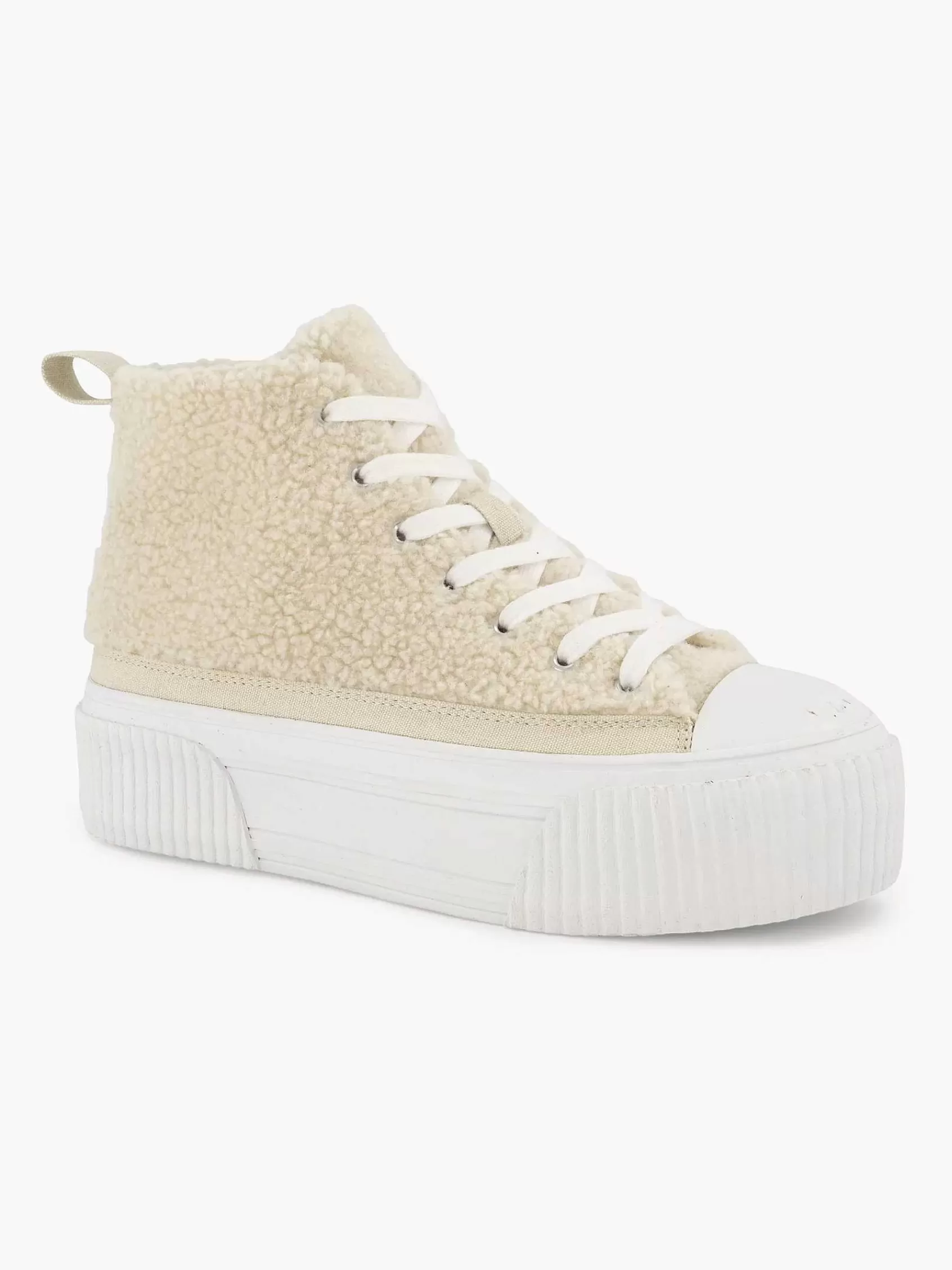 Oxmox Sneakers>Platform Hoge Sneaker Teddy Beige