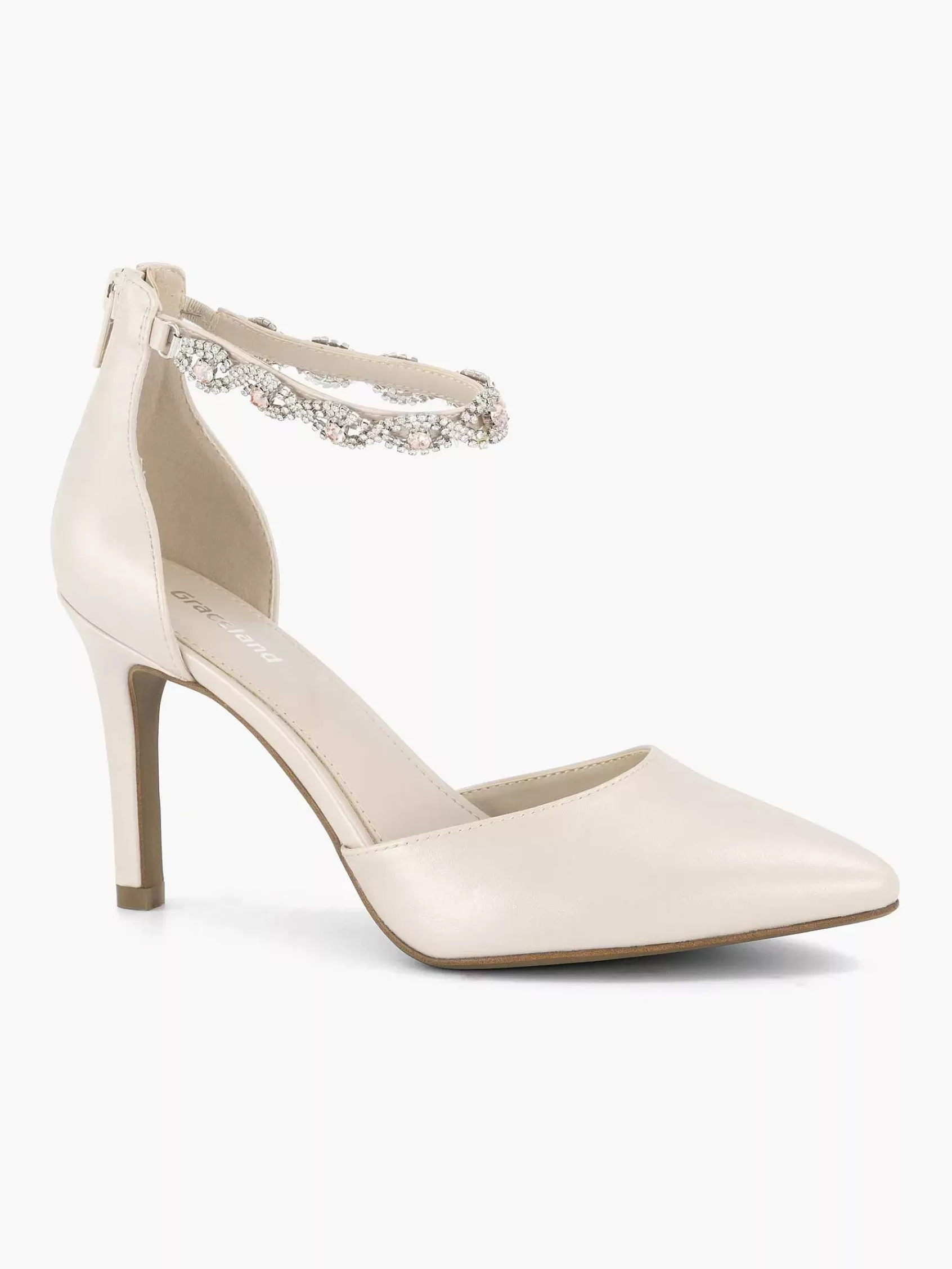 Graceland Hoge Hakken>Pump Sierstenen Nude