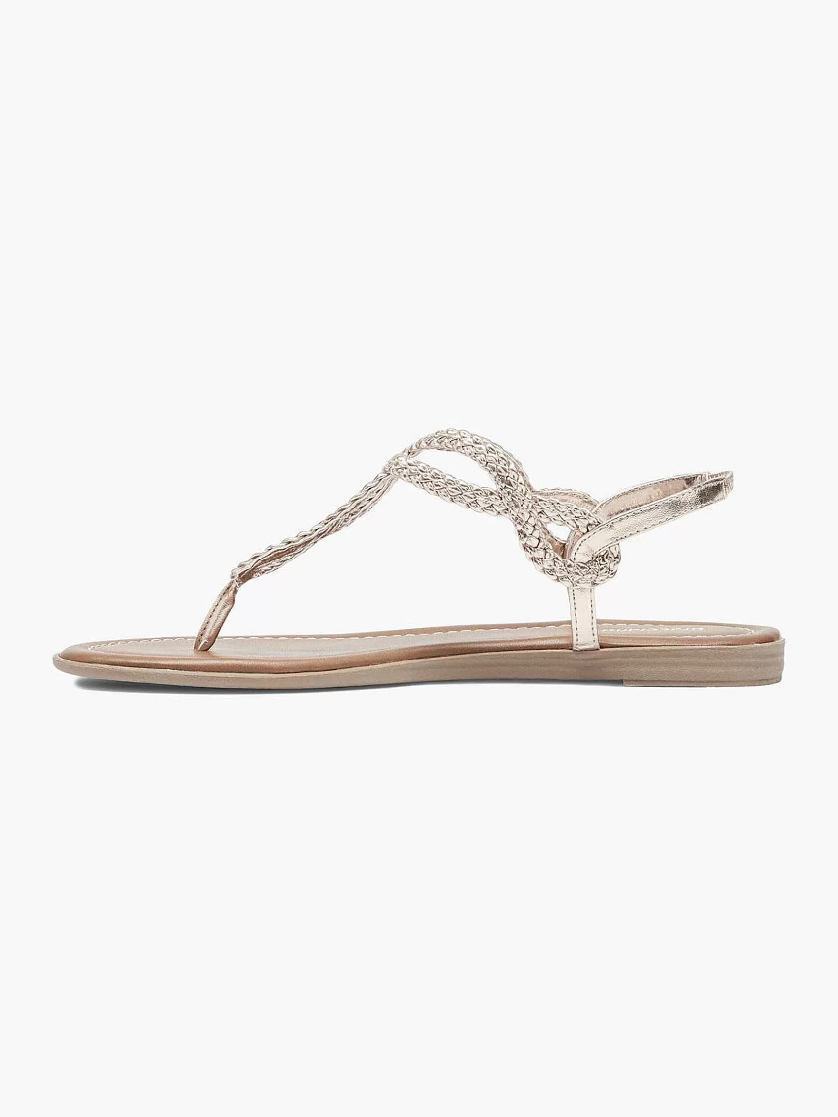 Graceland Sandalen>Rose Gouden Sandaal Gevlochten Rosegoud
