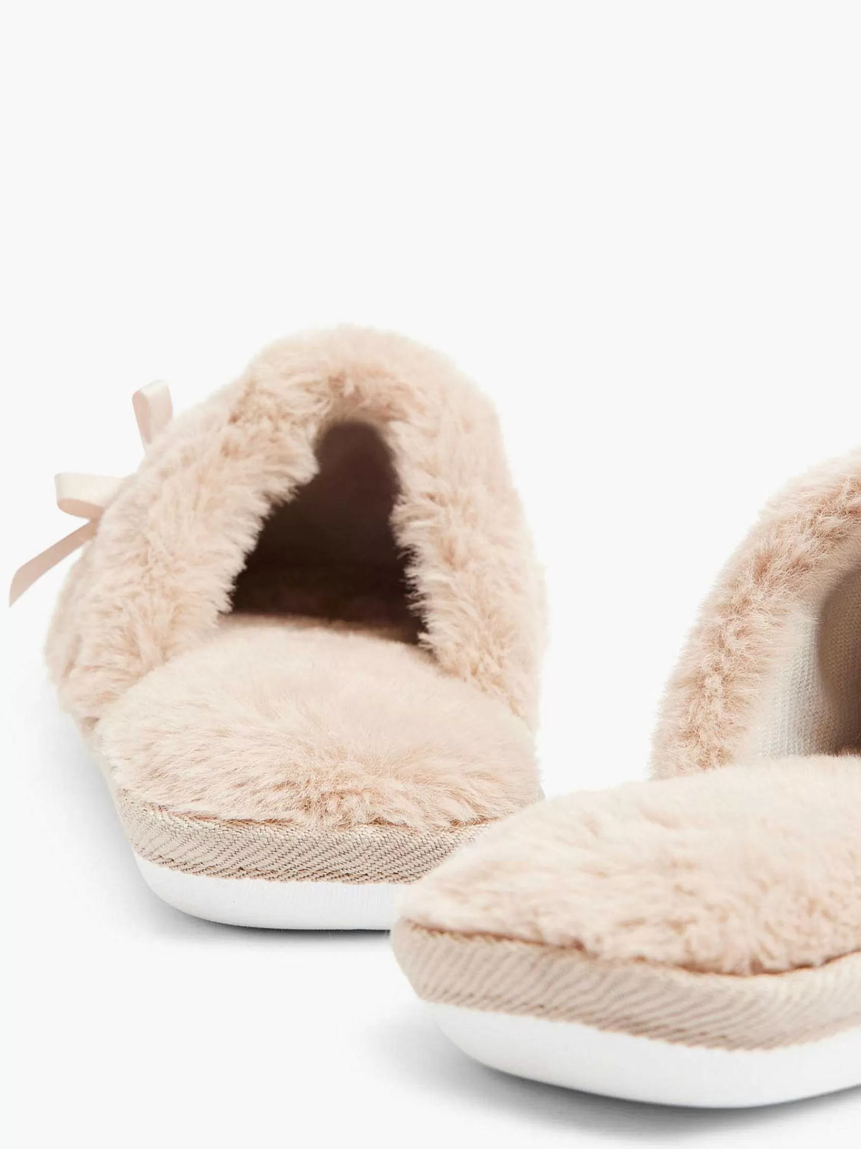 Casa mia Pantoffels>Taupe Instap Pantoffel Beige