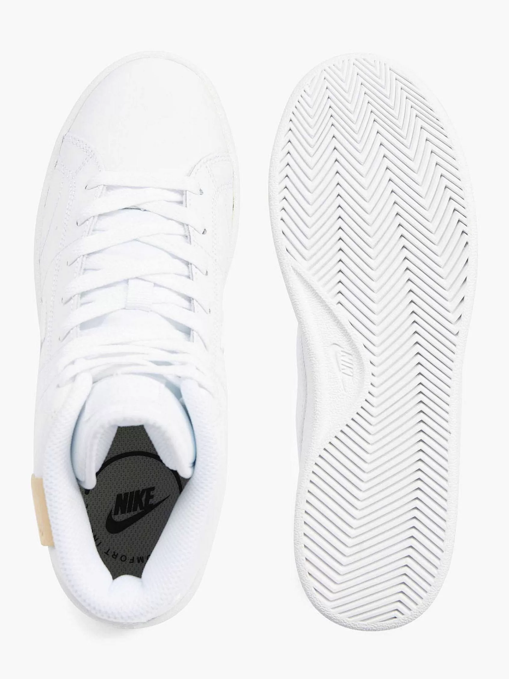 Nike Sneakers>Te Court Royale Mid Wit