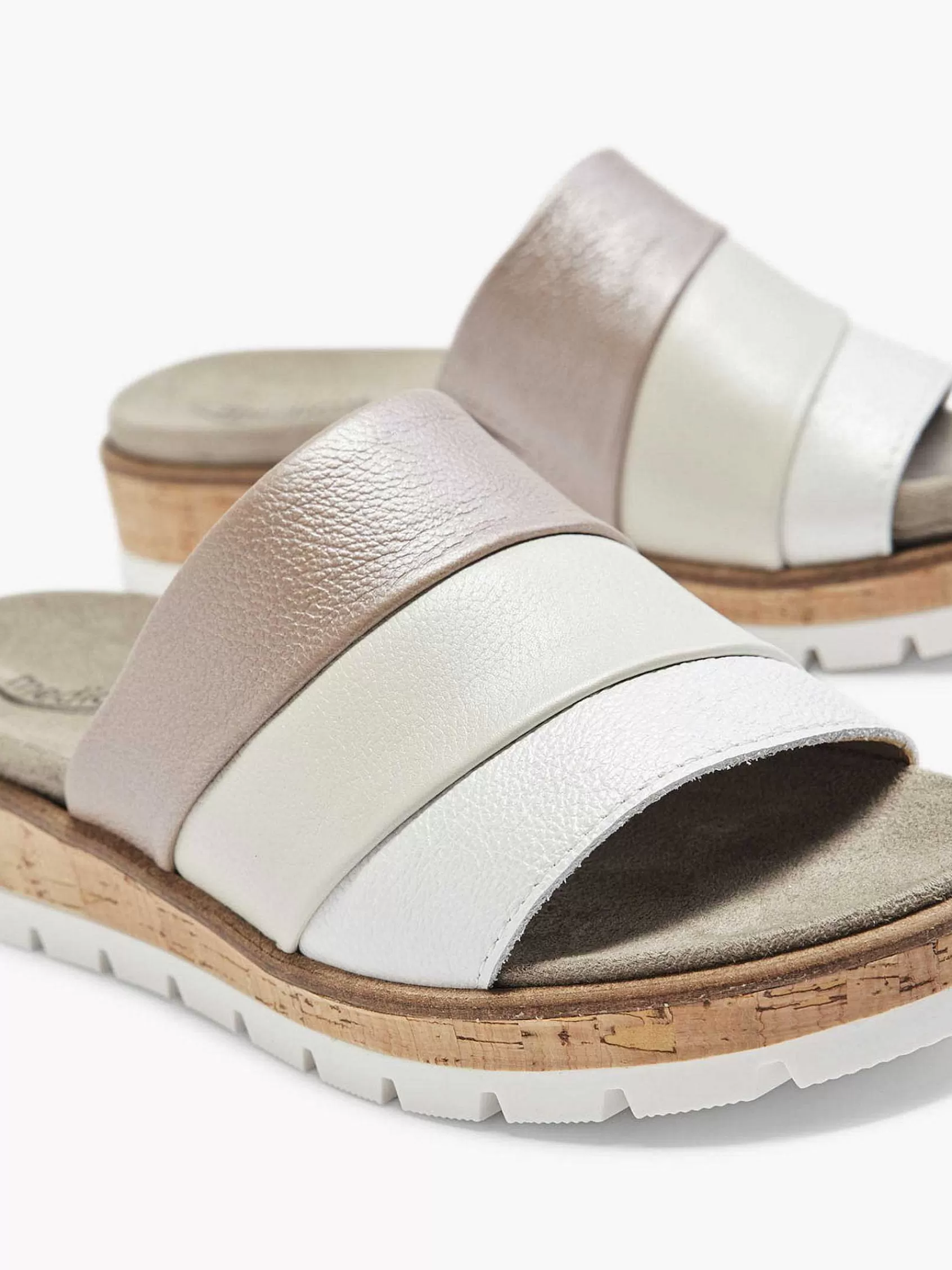Medicus Slippers>Te Leren Slipper Wit
