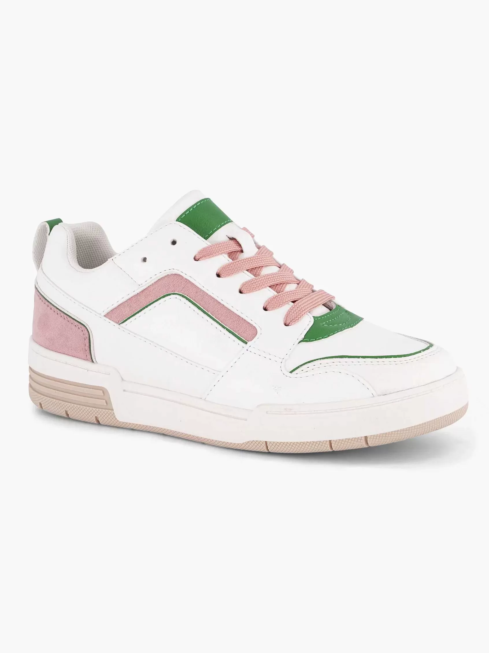 Oxmox Sneakers>Te Retro Sneaker Roze Wit