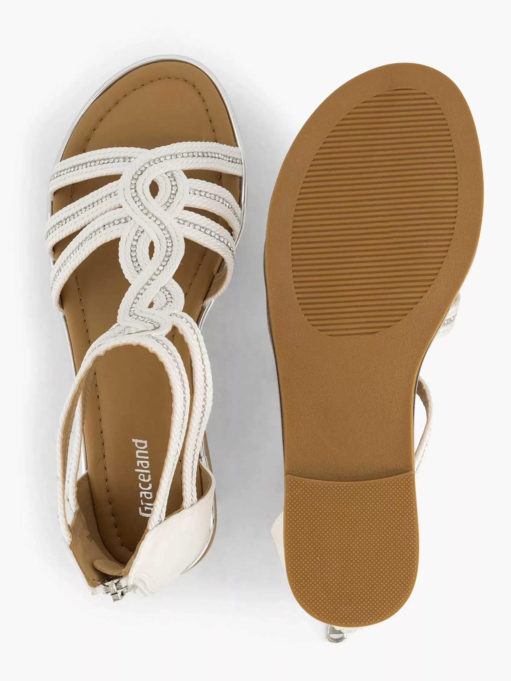 Graceland Sandalen>Te Sandaal Steentjes
