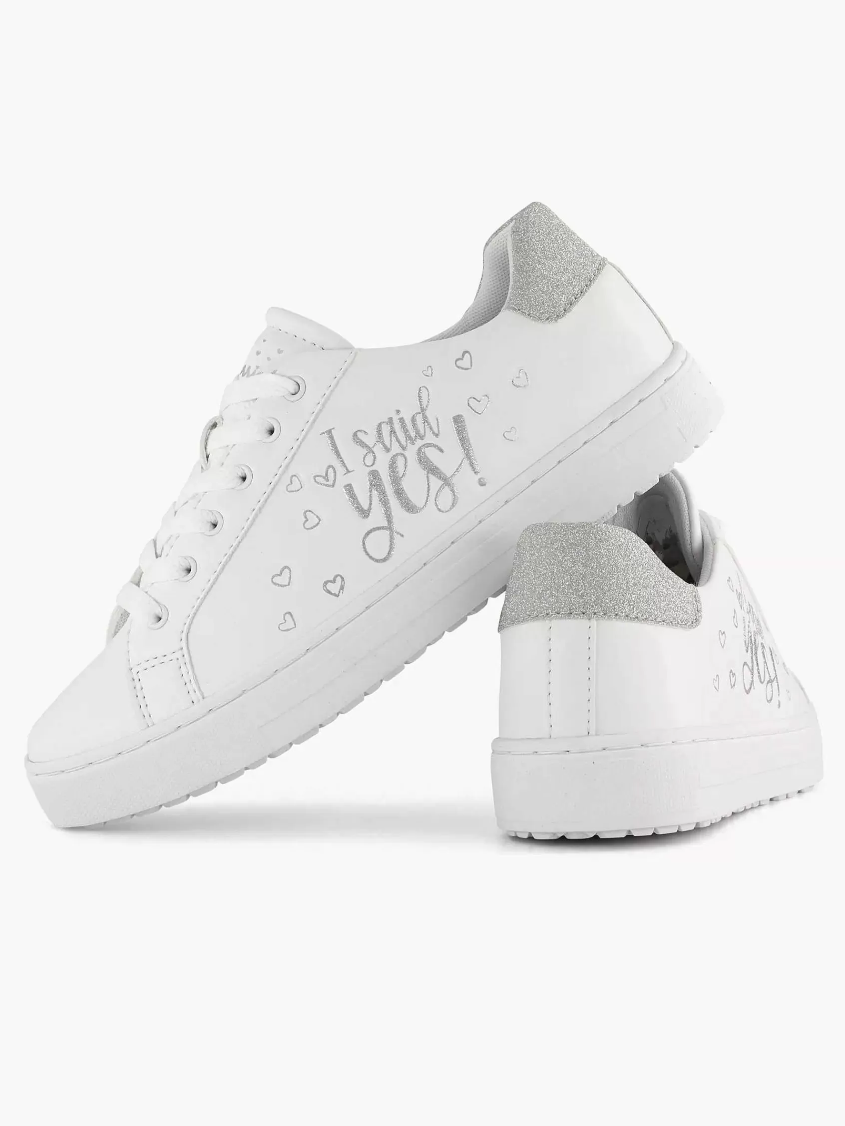 Graceland Sneakers>Te Sneaker Glitter Wit