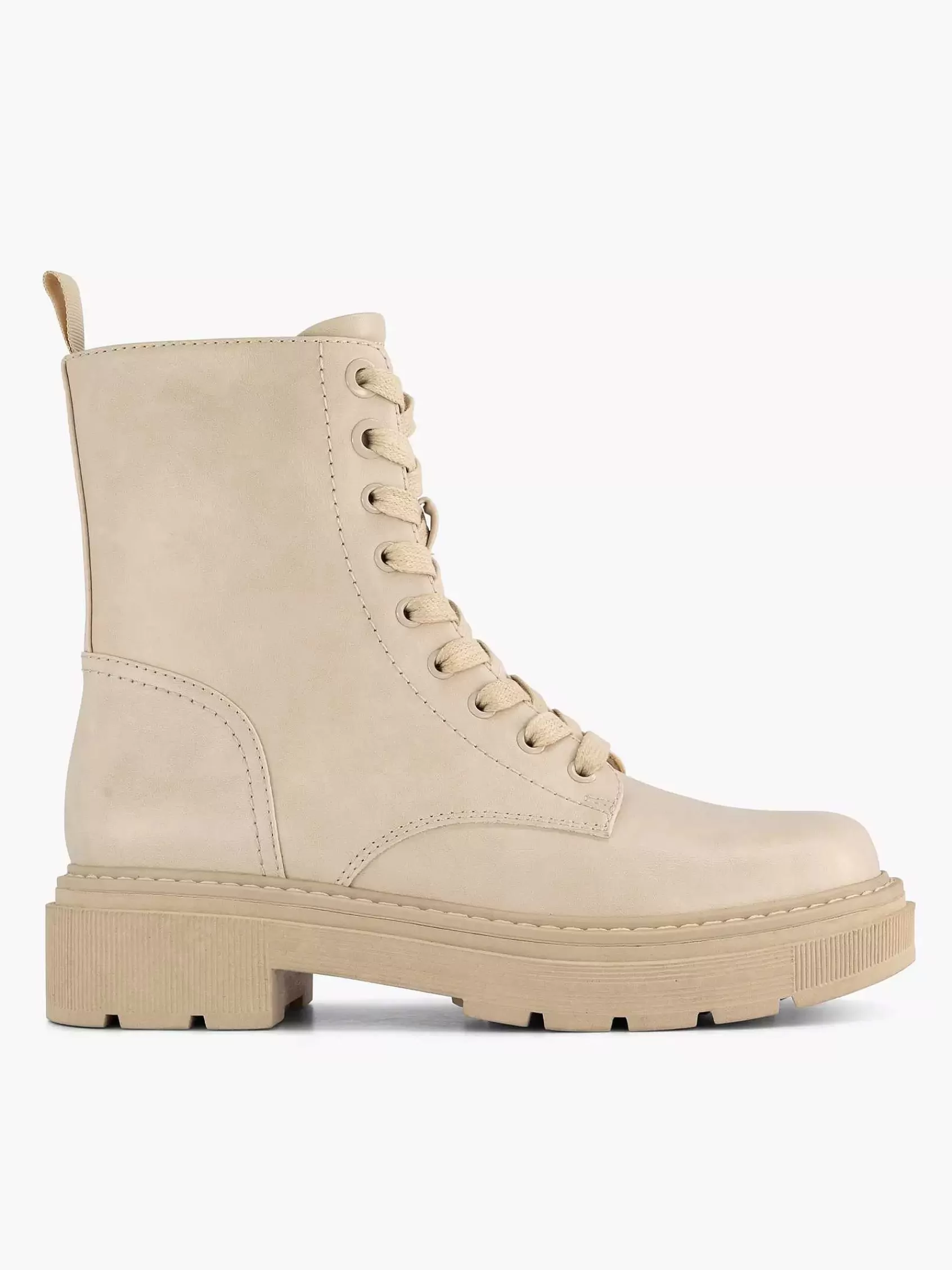 Graceland Enkellaarzen & Boots>Veterboot Beige