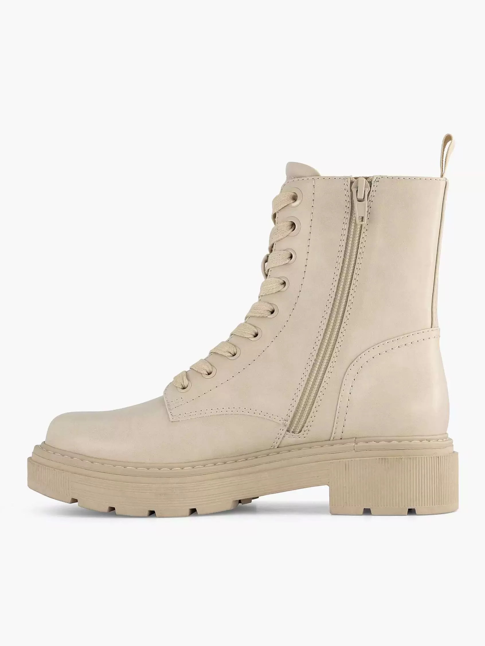 Graceland Enkellaarzen & Boots>Veterboot Beige