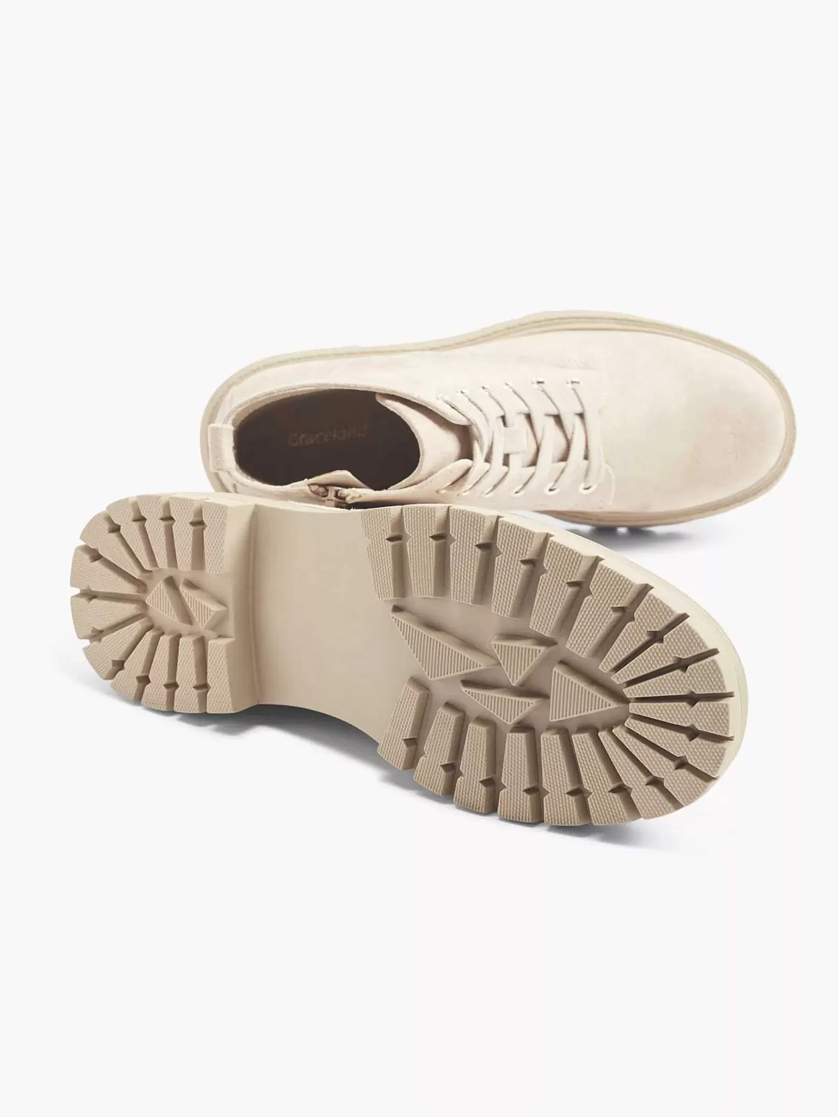 Graceland Enkellaarzen & Boots>Veterboot Beige