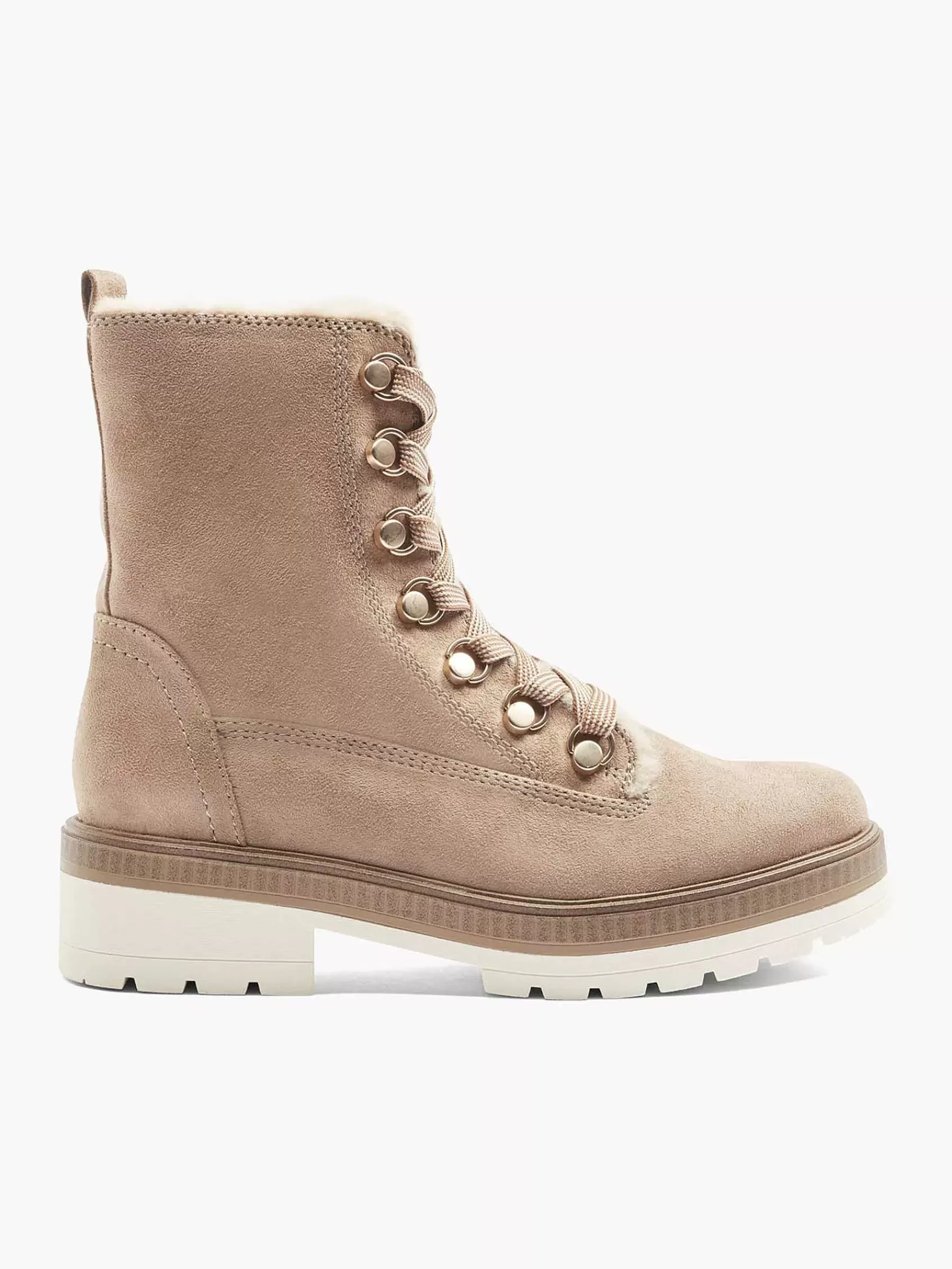 Landrover Enkellaarzen & Boots>Veterboot Gevoerd Beige