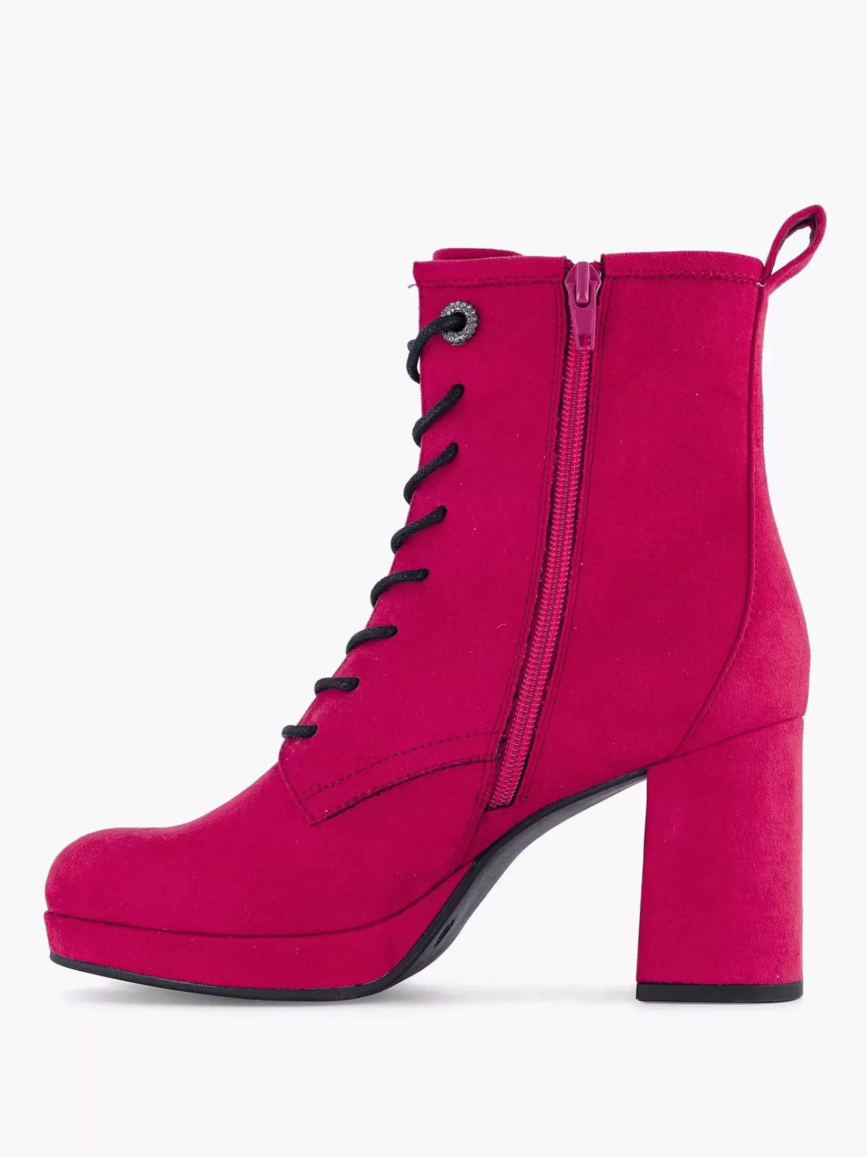 Oxmox Enkellaarzen & Boots>Veterlaars Hak Roze
