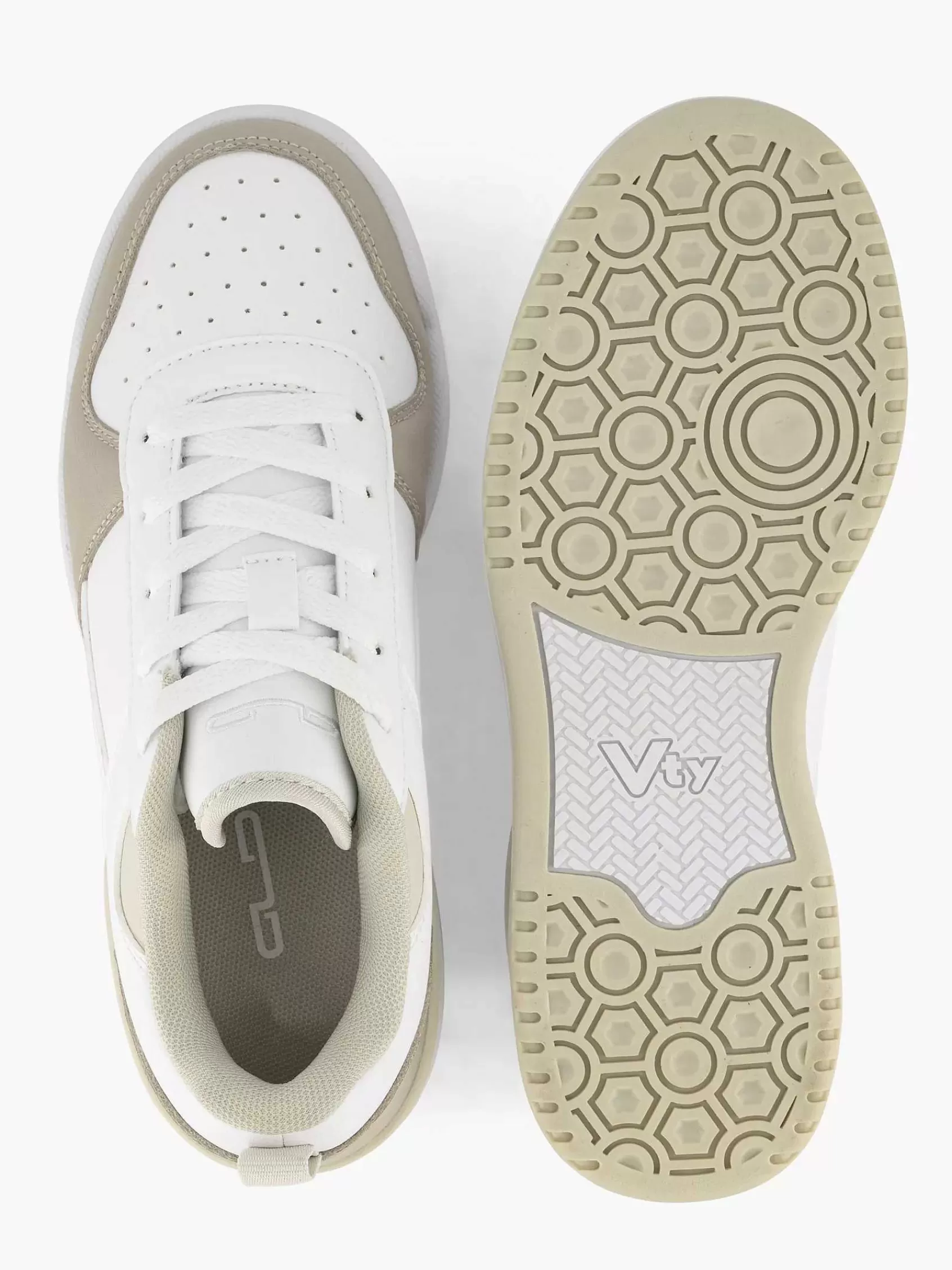 Graceland Sneakers>Witte Lage Sneaker Beige